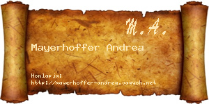 Mayerhoffer Andrea névjegykártya