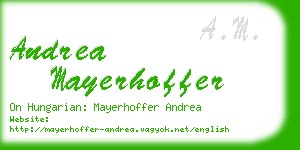 andrea mayerhoffer business card